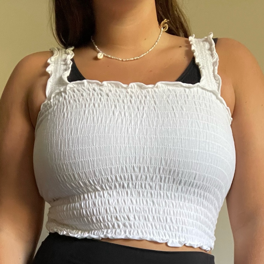 Hollister Smocked Ruffled Cami.